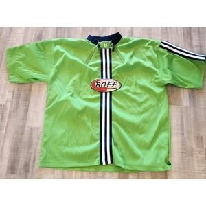 VTG Boff Artwork Men's XL Polyester Y2K Camp Shirt Break Dancing Street Hip Hop